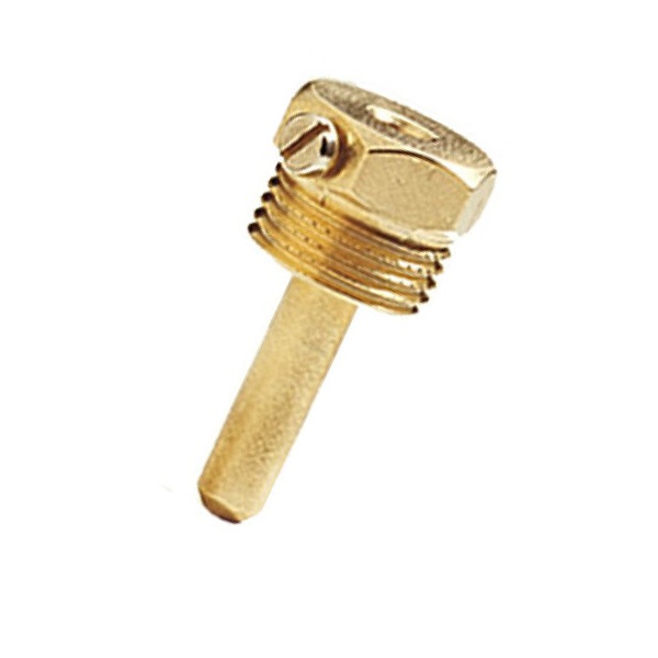 Гильза латунь R227-1 для датчика температуры G1/2" НР Giacomini R227Y003