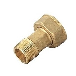 Полусгон латунь R37 для счётчика воды Ду 15 G1/2"х3/4" НР/нак/гайка Giacomini R37Y003
