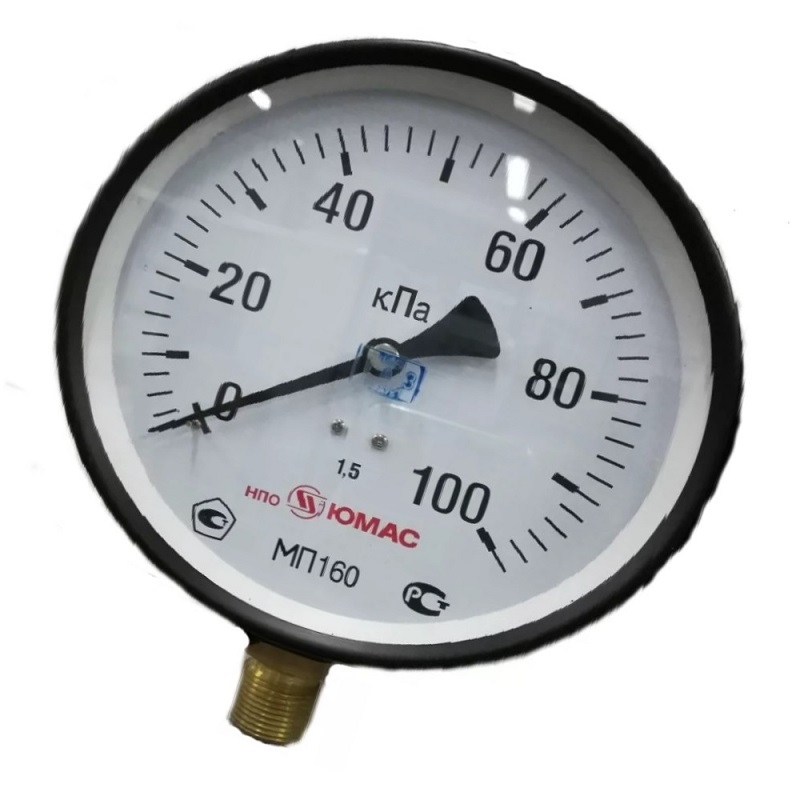 Манометр МП100 радиальный Дк100мм 0-4 МПа кл.1,5 М20х1,5 НПО ЮМАС
