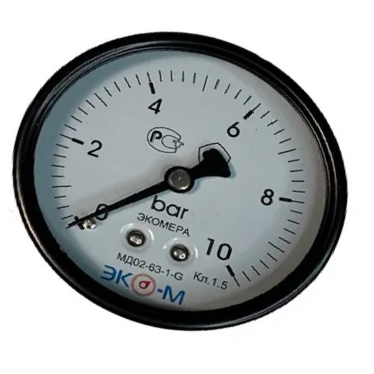 Манометр МД 02 осевой Дк63мм 0-16 бар кл.1,5 G1/4" ЭКОМЕРА